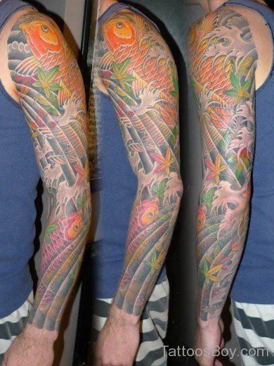 Fish Tattoo On Full Sleeve-TB1074