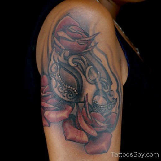 Flower And Mask Tattoo-TB1055