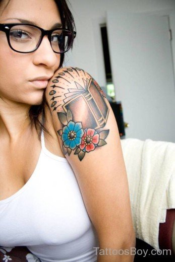 Flower Tattoo On Shoulder-TB1051