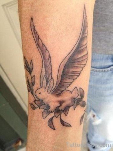 Flying Rabbit Tattoo