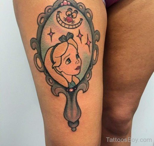 Funny Tattoo On Thigh