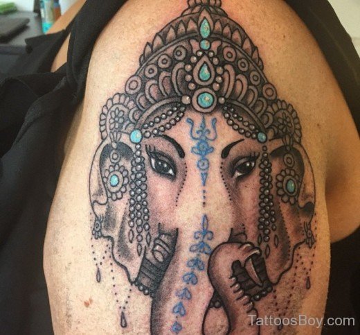 Ganesha Face Tattoo 7-TB1054