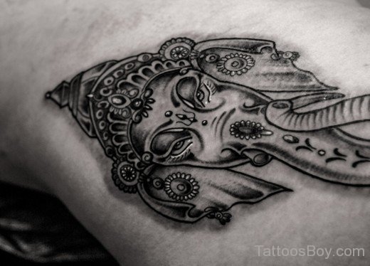 Ganesha Face Tattoo Design-TB1055