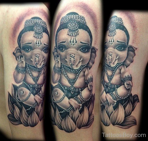Baby Ganesha Tattoo 