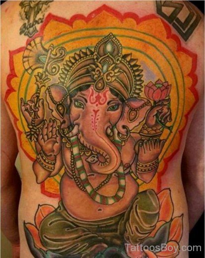 Ganesha Tattoo Design On Back 47-TB1065