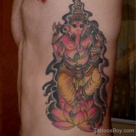 Ganesha Tattoo Design On Rib-TB1071