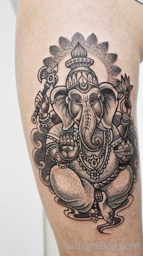 Wonderful Ganesha Tattoo Design