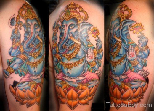 Wonderful Ganesha Tattoo Design