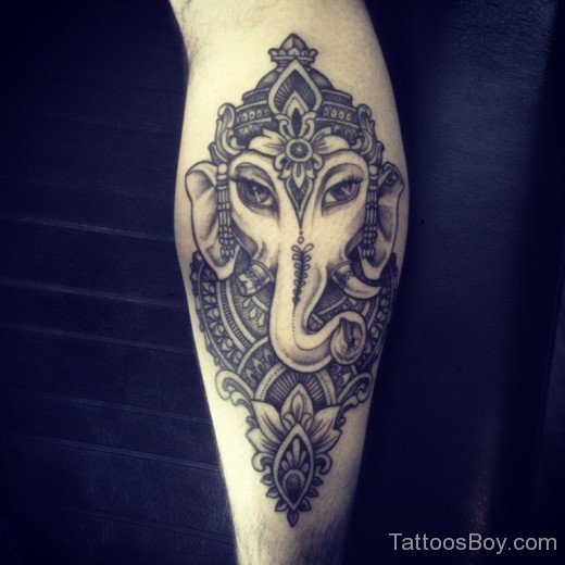 Awesome Ganesha Tattoo 