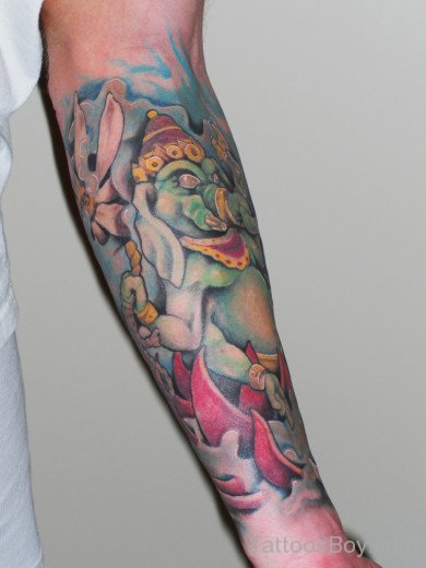 Ganesha Tattoo On Arm 78-TB1099