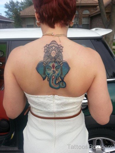 Ganesha Tattoo On Back-TB1076
