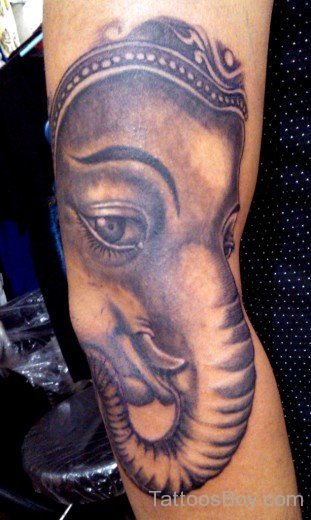 Ganesha Tattoo On Elbow-TB1111