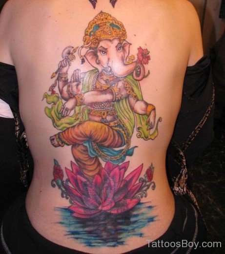Ganesha Tattoo On Full Back-TB129