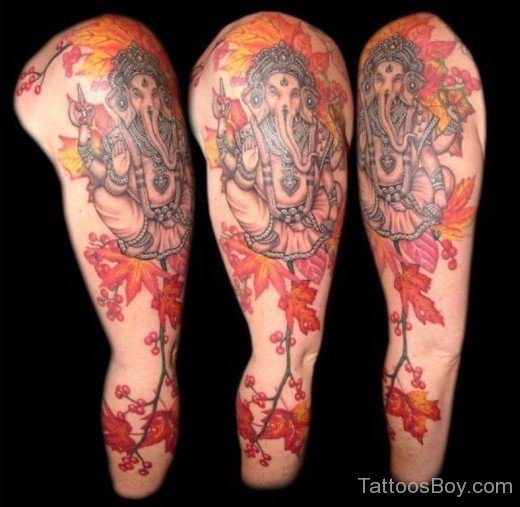 Graceful Ganesha Tattoo