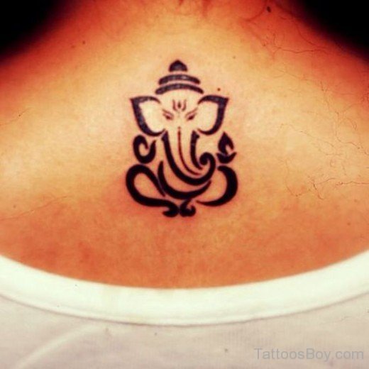 Outline Ganesha Tattoo 