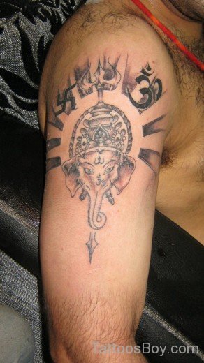 Ganesha Face Tattoo