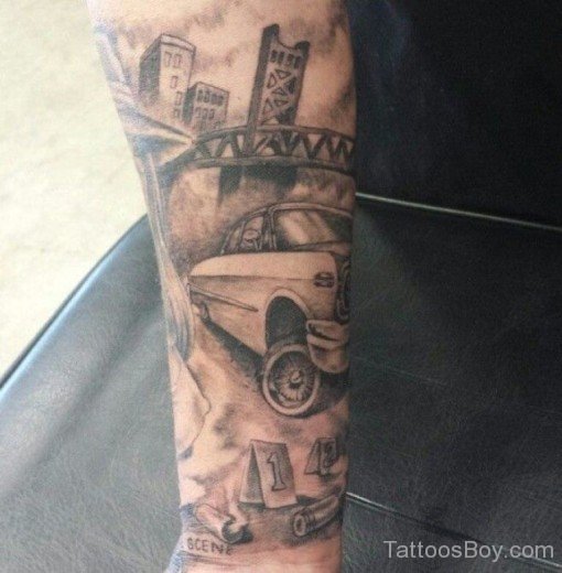 Gey Car Tattoo On Wrist-TB139