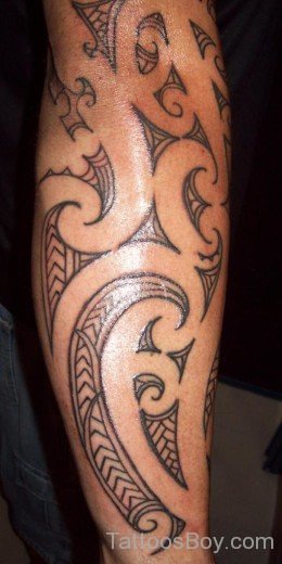 Glowing Maori Tribal Tattoo Design-TB1070