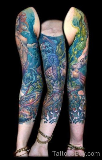 Graceful Full Sleeve Tattoo-TB1047