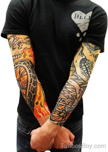 Graceful Full Sleeve Tattoo-TB1083