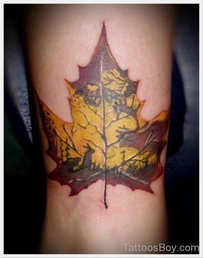 Graceful Leaf Tattoo-TB1084