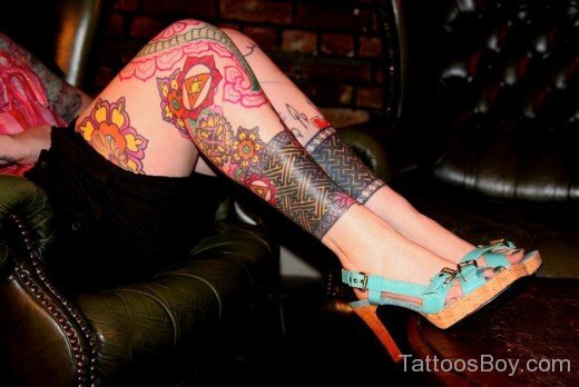 Graceful Leg Tattoo 