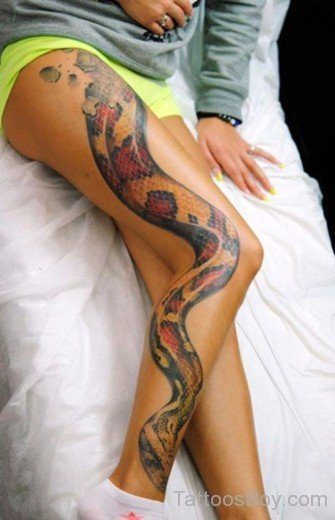 Graceful Leg Tattoo
