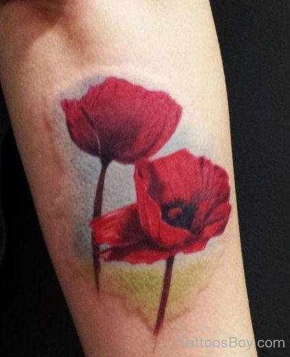 Graceful Poppy Tattoo-TB1027