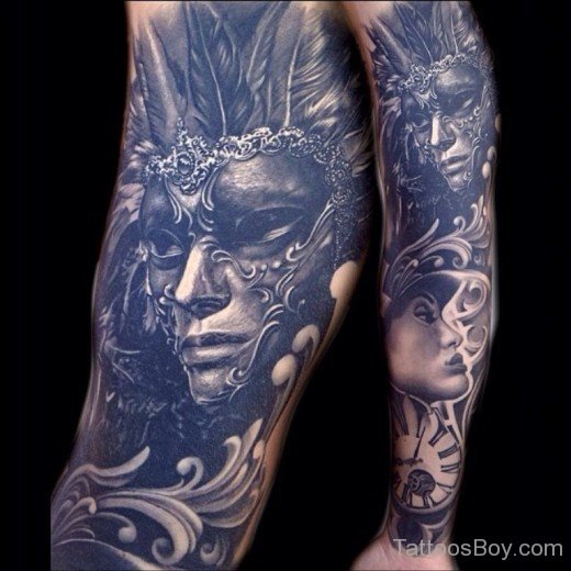 Great Venetian Mask Tattoo-TB1062