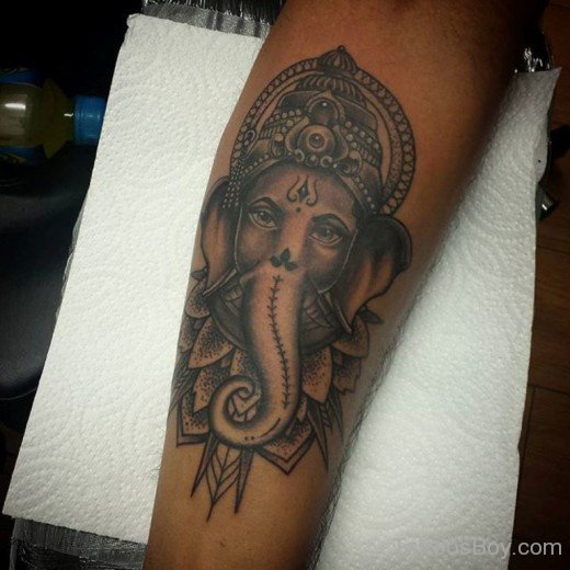 Grey Ganesha Tattoo-TB1147