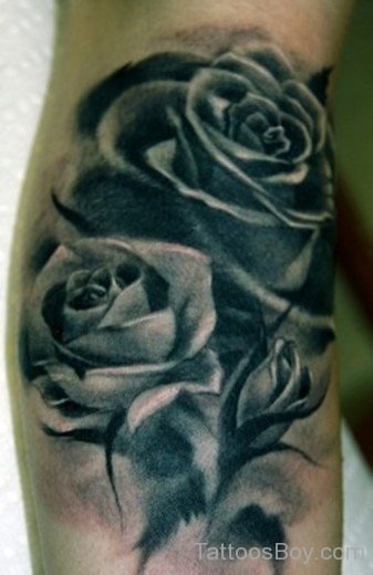 Grey Rose Tattoo