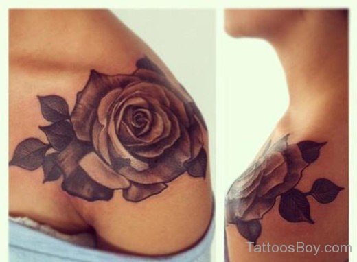 Grey Rose Tattoo