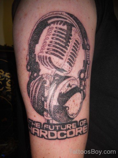 Headphones and Music Tattoo- TB1027