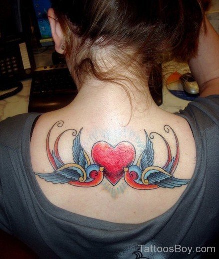 Heart And Sparrow Tattoo-Tb1063