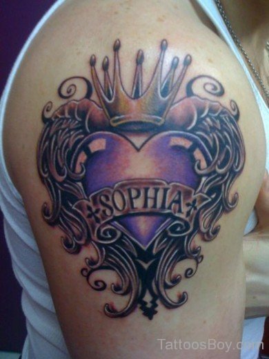Heart Shaped Crown Tattoo-TB1105