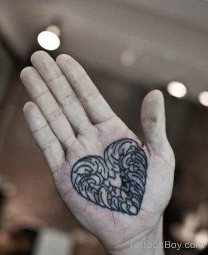 Heart Tattoo On Palm