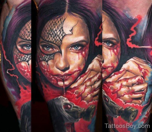 Horror Girl Tattoo