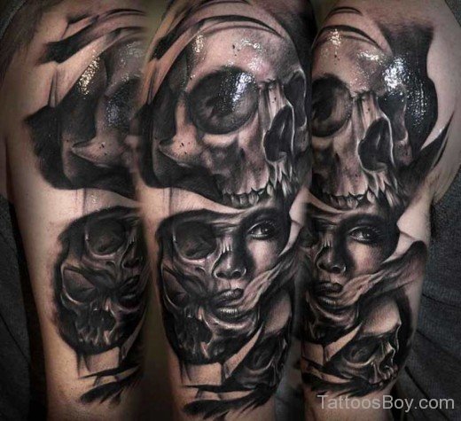 Horror Skull Tattoo-TB1040