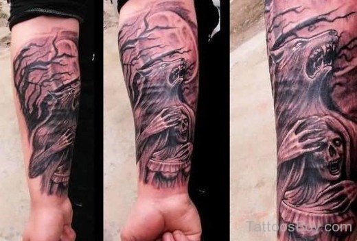 Horror Tattoo Design On Wrist-TB1056