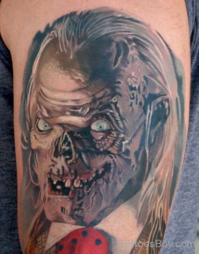 Horror Tattoo On Bicep-TB1060