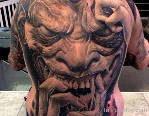 Horror Tattoo On Full Back-TB1064