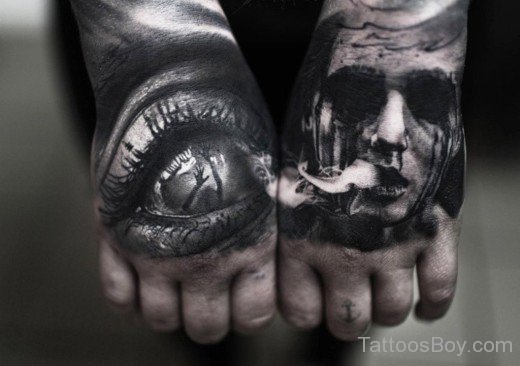 Horror Tattoo On Hand 7-TB1067