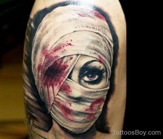 Horror Tattoo On Shoulder-TB1076