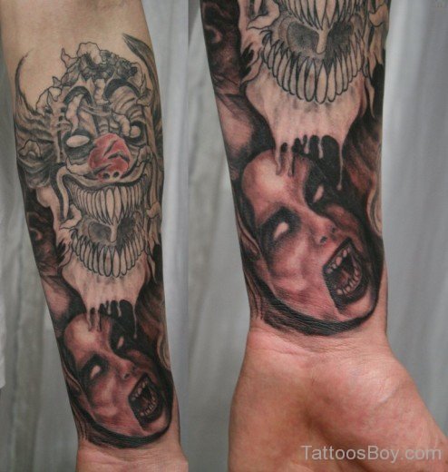 Horror Tattoo On Wrist-TB1078