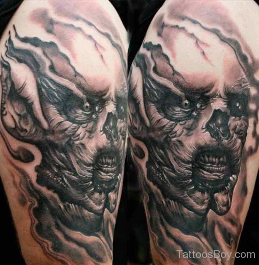 Horror Tattoo design On Shoulder-TB1054
