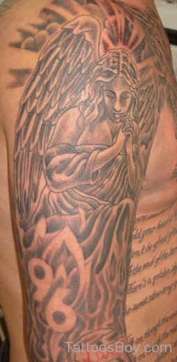 Impressive Memorial Angel Tattoo-TB1030