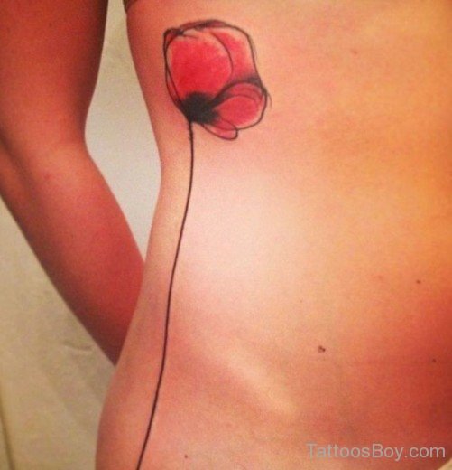 Impressive Poppy Tattoo-TB1029