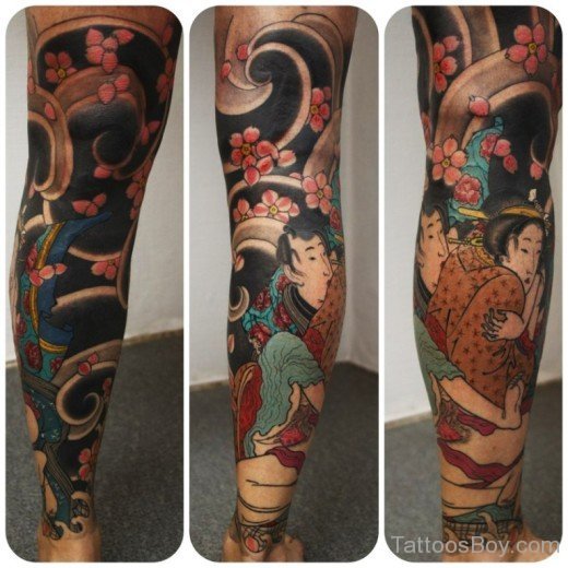 Japanese Leg Tattoo