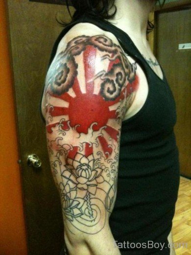 Japanese Rising Sun Tattoo-TB1038