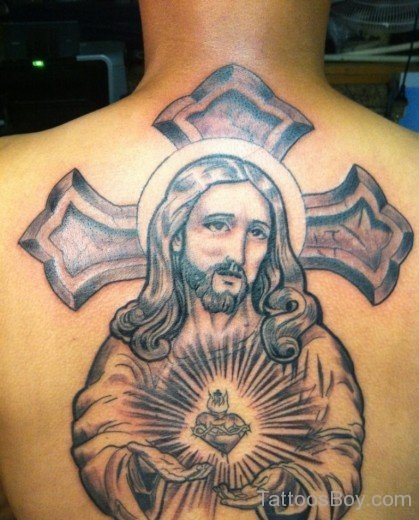 Jesus Tattoo Design On Back 6-TB14100